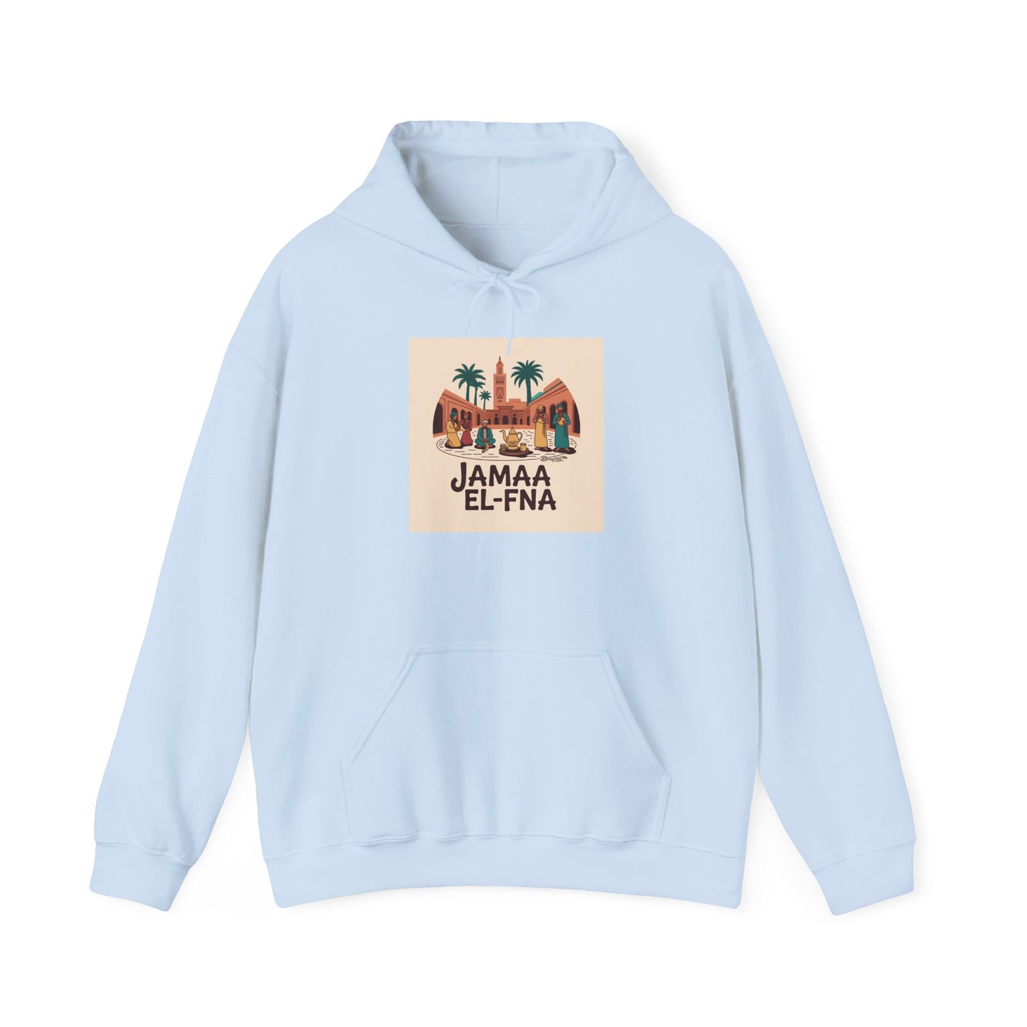 JAMAA EL-FNÀ Unisex Hooded Sweatshirt - Moroccan Travel Inspired Apparel