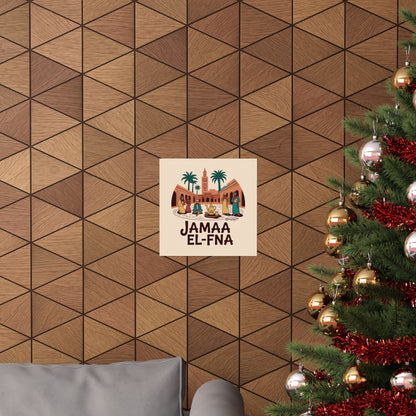 Jamaa El-Fna Matte Vertical Poster - Cultural Wall Art for Home Decor