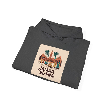 JAMAA EL-FNÀ Unisex Hooded Sweatshirt - Moroccan Travel Inspired Apparel