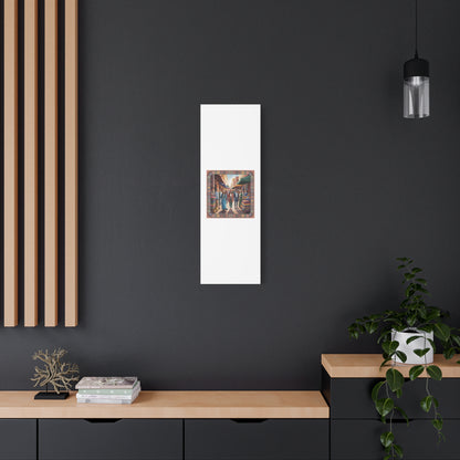 Colorful Market Scene Canvas Wall Art