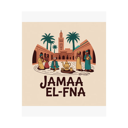 Jamaa El-Fna Matte Vertical Poster - Cultural Wall Art for Home Decor