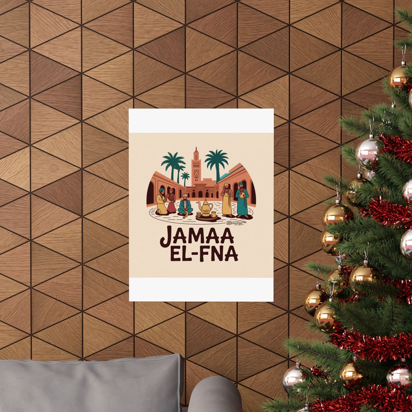 Jamaa El-Fna Matte Vertical Poster - Cultural Wall Art for Home Decor