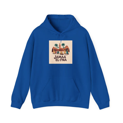JAMAA EL-FNÀ Unisex Hooded Sweatshirt - Moroccan Travel Inspired Apparel
