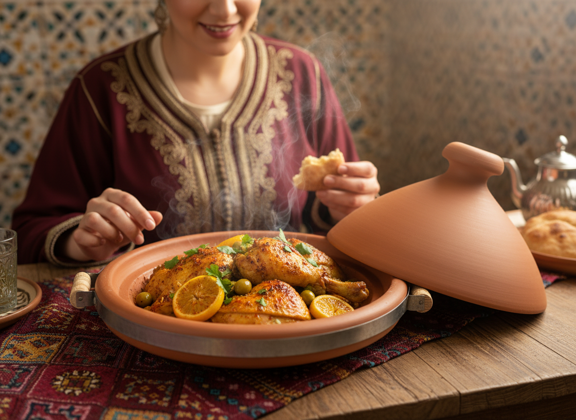 Moroccan Tagine 34cm + Brazier (Mejmer)